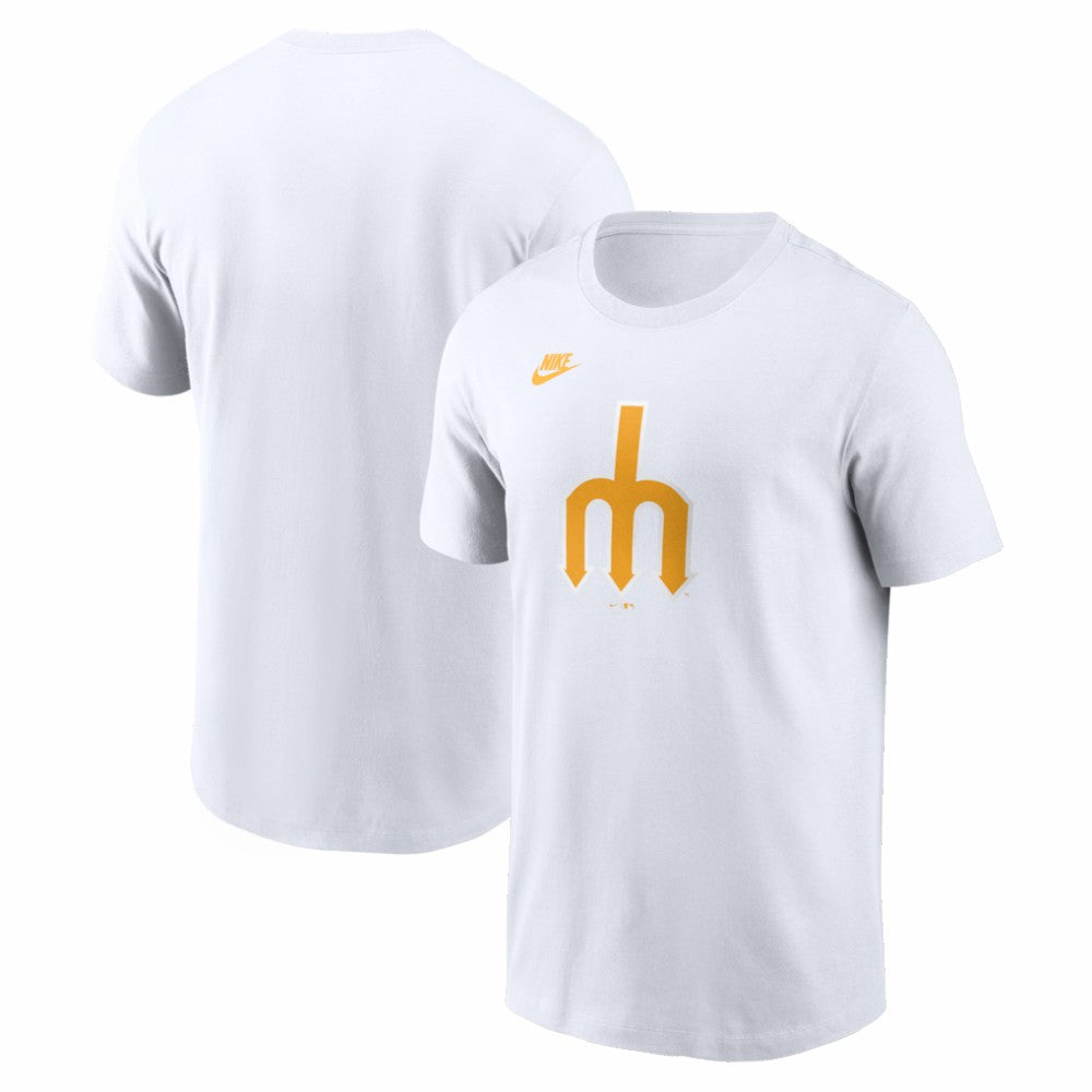 Seattle Mariners Cooperstown Collection Logo T-Shirt - White | Nike