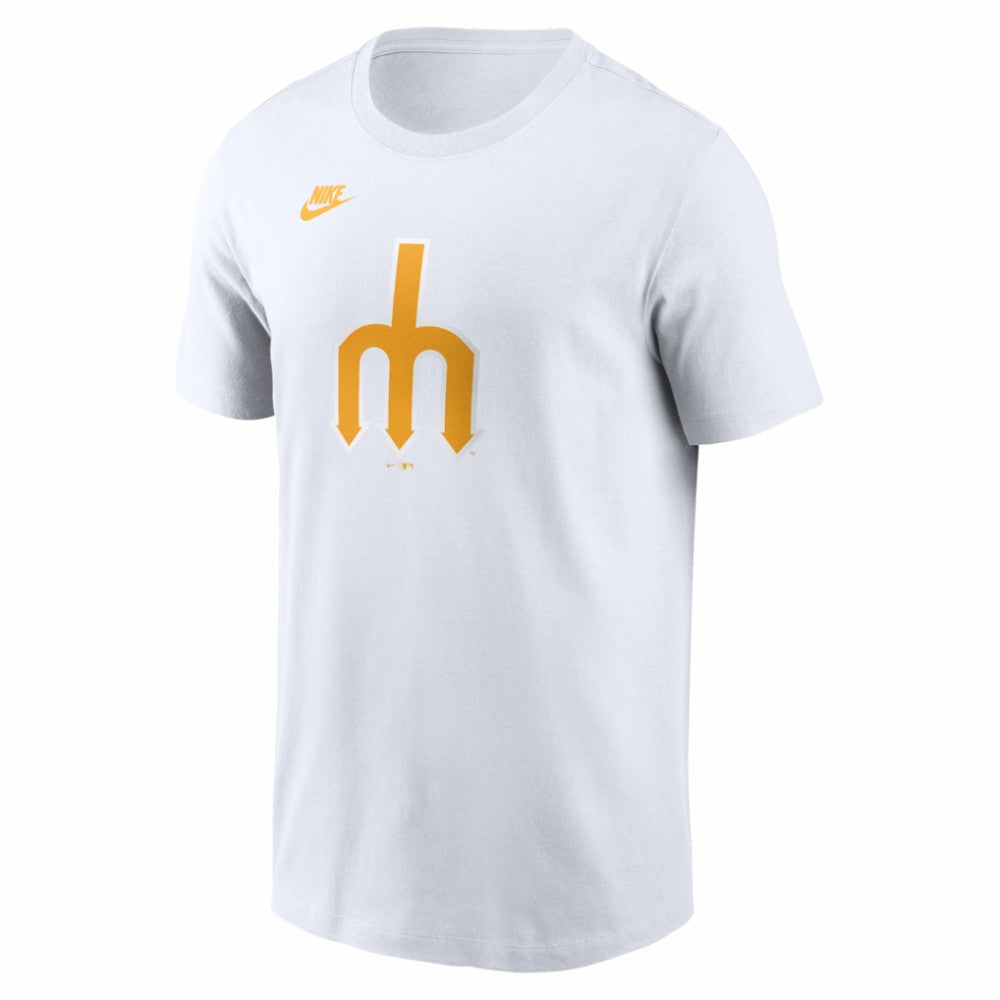 Seattle Mariners Cooperstown Collection Logo T-Shirt - White | Nike