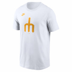 Seattle Mariners Cooperstown Collection Logo T-Shirt - White | Nike