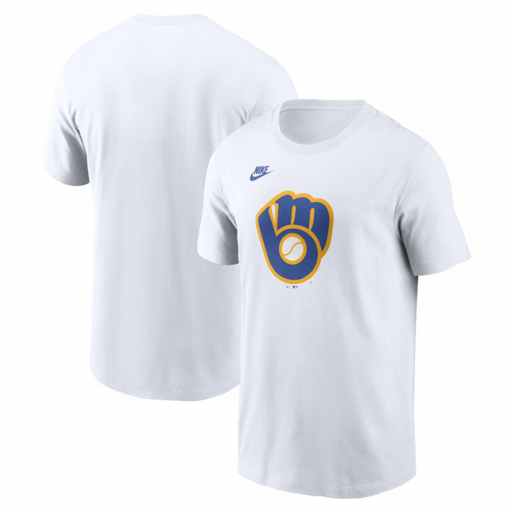 Milwaukee Brewers Cooperstown Collection Logo T-Shirt - White | Nike