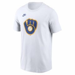 Milwaukee Brewers Cooperstown Collection Logo T-Shirt - White | Nike