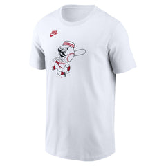 Cincinnati Reds Cooperstown Collection Logo T-Shirt - White | Nike
