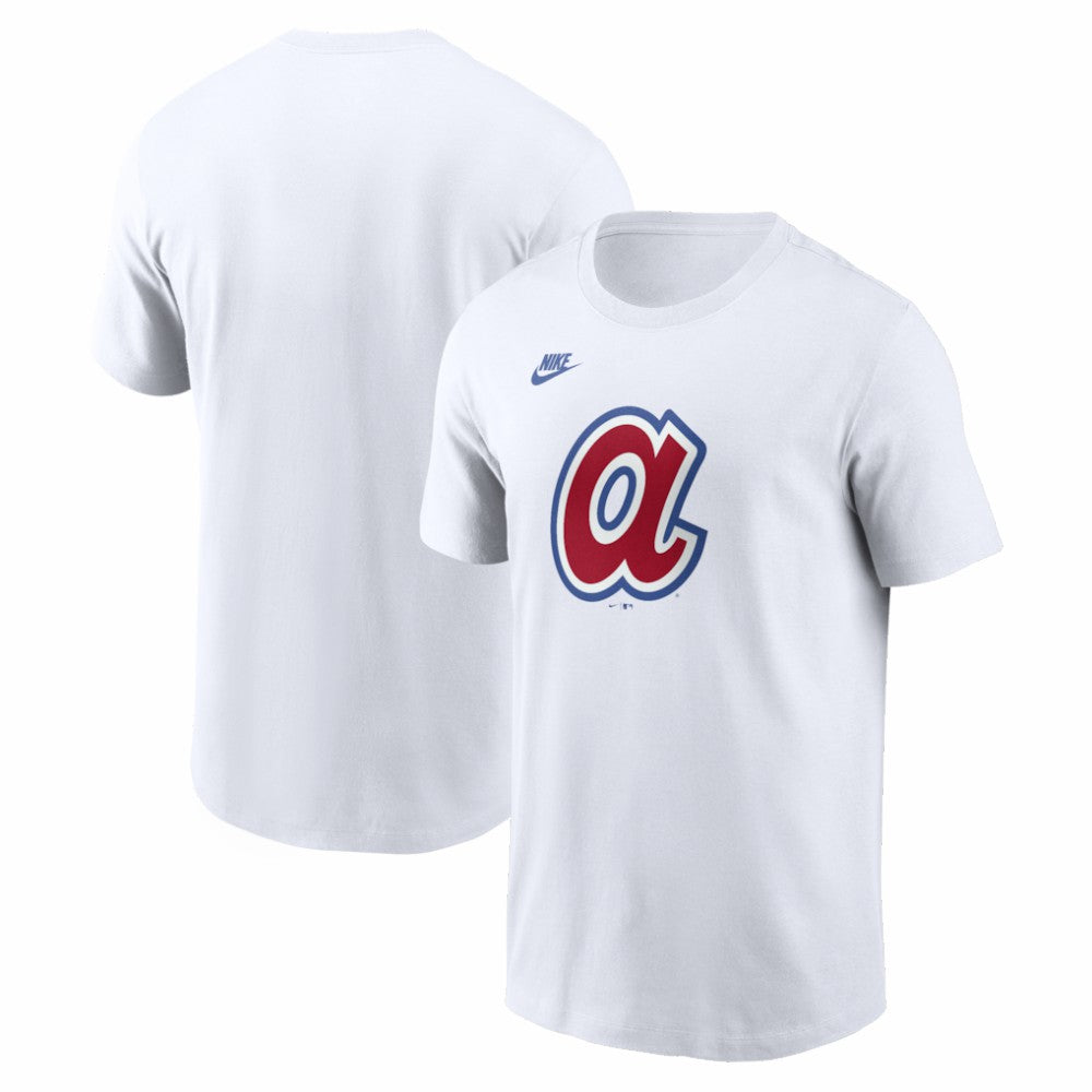 Atlanta Braves Cooperstown Collection Logo T-Shirt - White | Nike