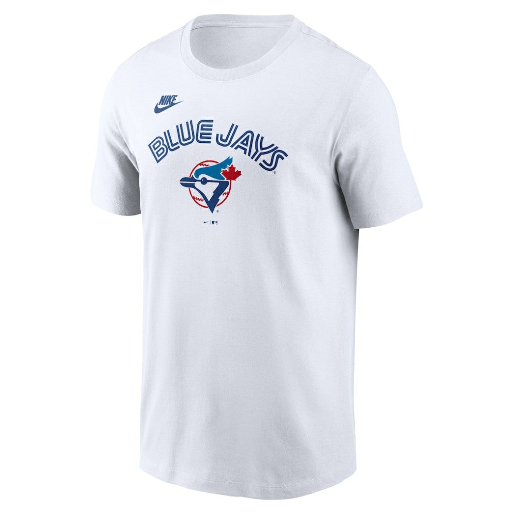 Toronto Blue Jays Cooperstown Collection Wordmark T-Shirt - White | Nike