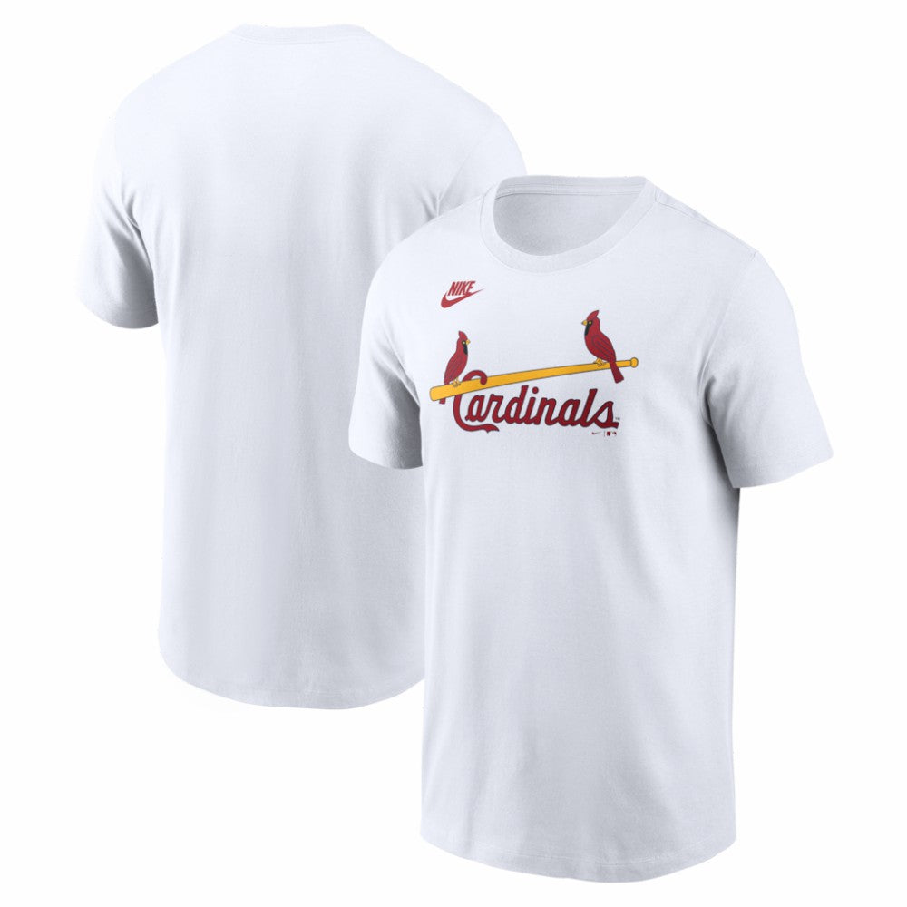 St. Louis Cardinals Cooperstown Collection Wordmark T-Shirt - White | Nike