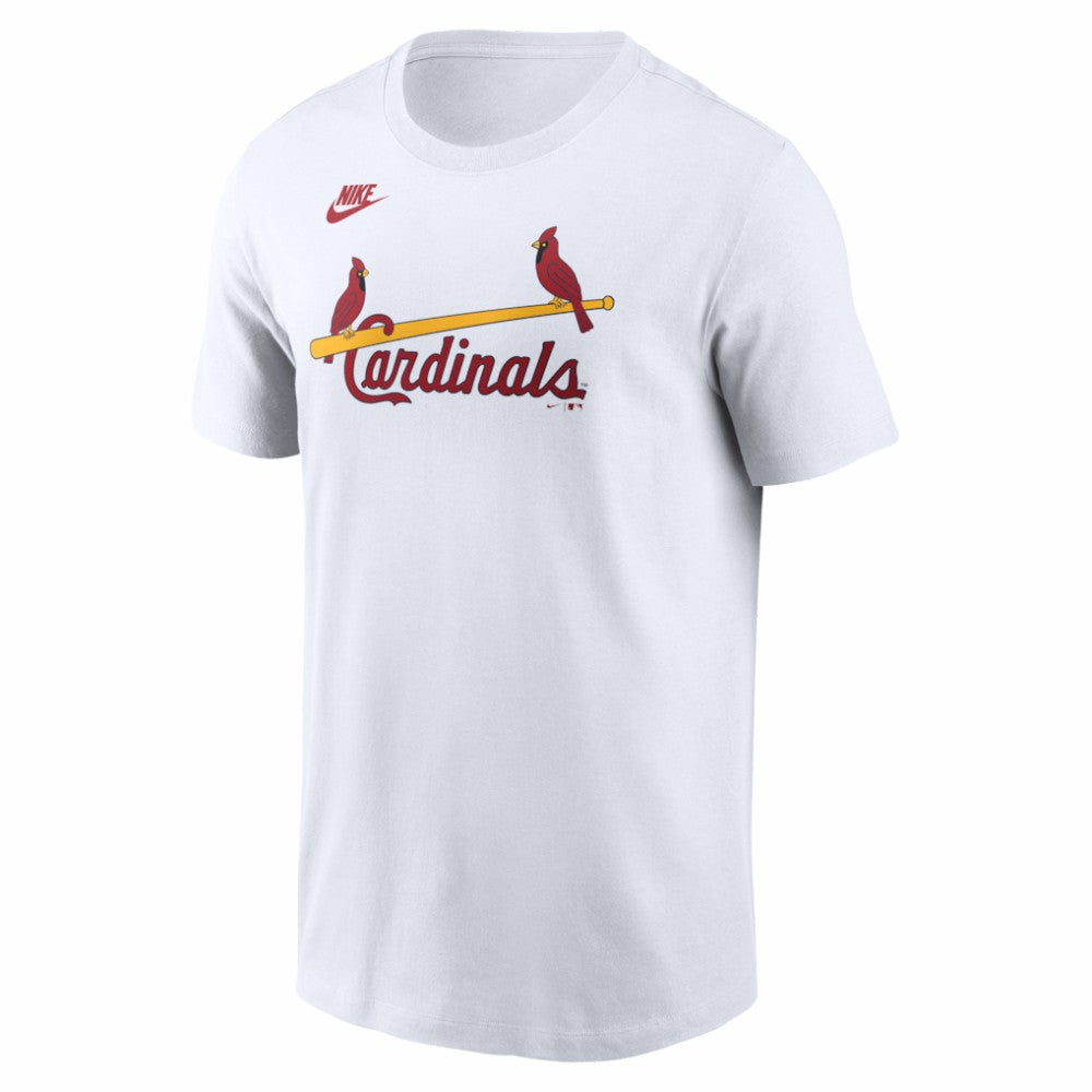 St. Louis Cardinals Cooperstown Collection Wordmark T-Shirt - White | Nike