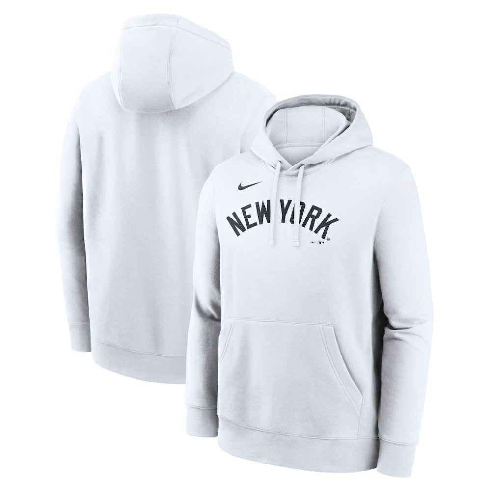 New York Yankees Dri-Fit Club Hoodie - White | Nike