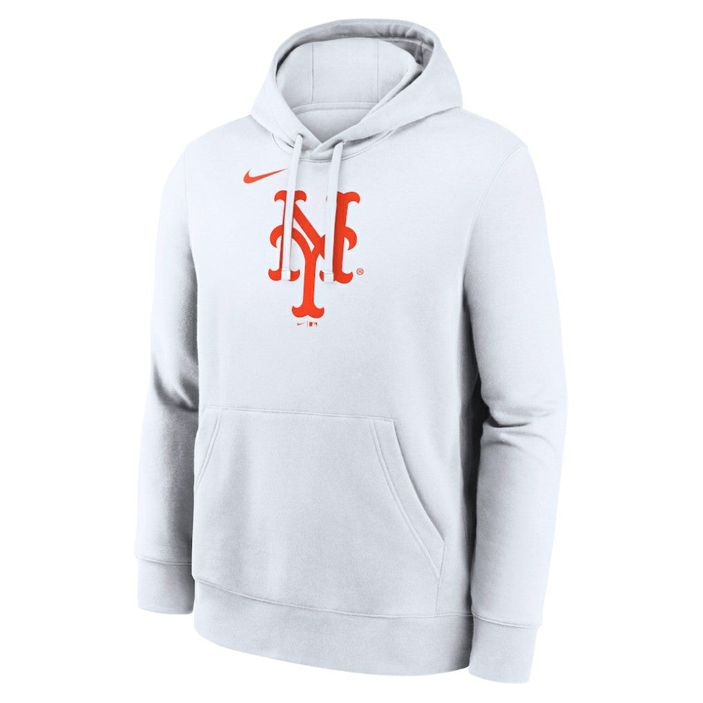 New York Mets Logo Club Hoodie - White | Nike