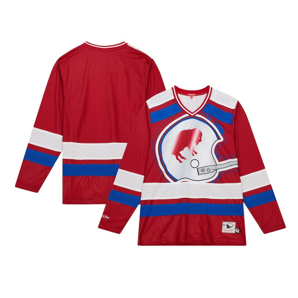 Buffalo Bills Women's Big Face 7.0 Long Sleeve Jersey T-Shirt - Red outlet