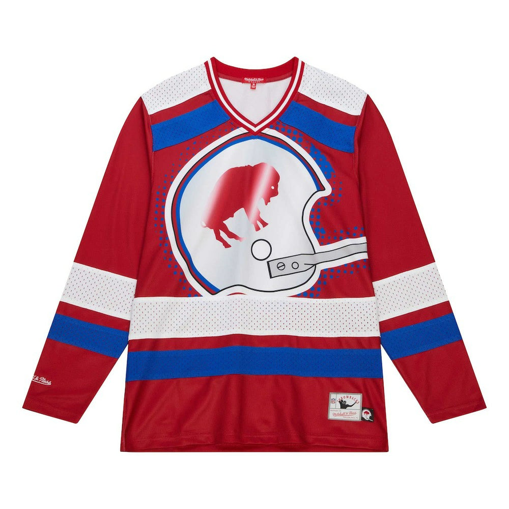 Buffalo Bills Women's Big Face 7.0 Long Sleeve Jersey T-Shirt - Red outlet