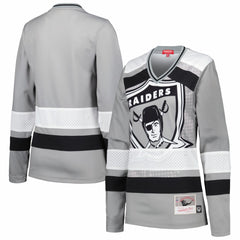 Las Vegas Raiders Women's Big Face 7.0 Long Sleeve Jersey T-Shirt - Silver online
