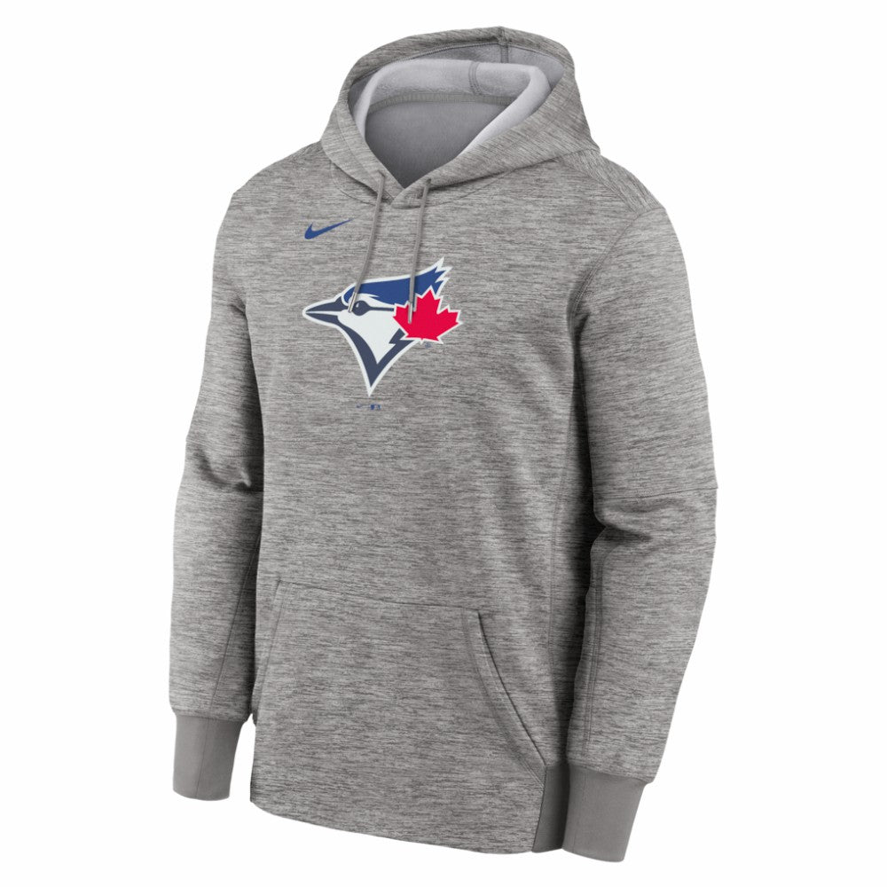 Toronto Blue Jays Primary Logo Therma Hoodie - Heather Gray | Nike
