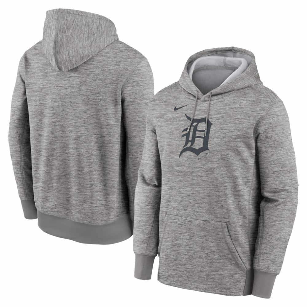 Detroit Tigers Primary Logo Therma Hoodie - Heather Gray | Nike