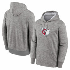 Cleveland Guardians Primary Logo Therma Hoodie - Heather Gray | Nike