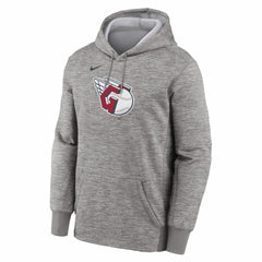 Cleveland Guardians Primary Logo Therma Hoodie - Heather Gray | Nike