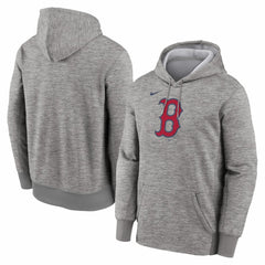 Boston Red Sox Primary Logo Therma Hoodie - Heather Gray | Nike