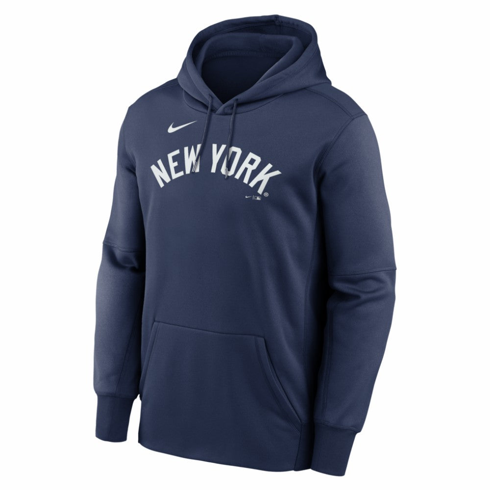 New York Yankees Primary Wordmark Therma Hoodie - Navy | Nike