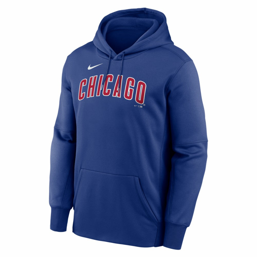 Chicago Cubs Primary Wordmark Therma Hoodie - Royal | Nike