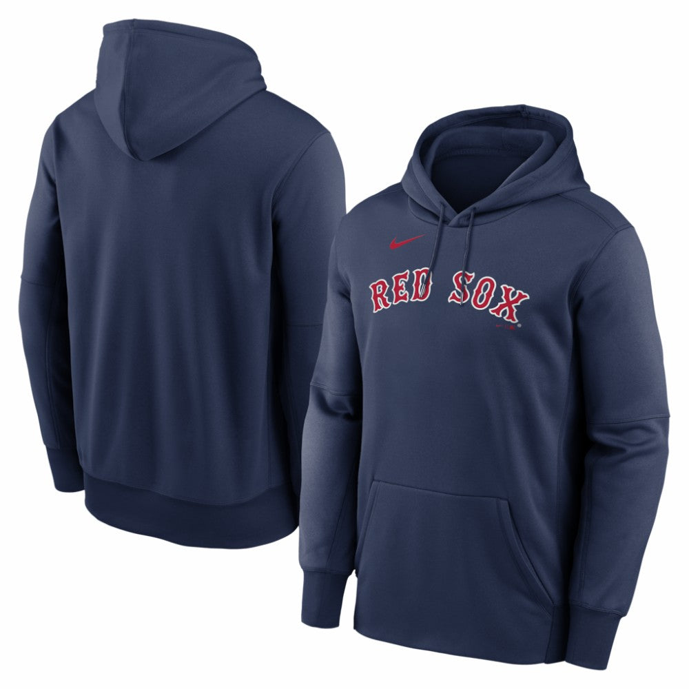 Boston Red Sox Primary Wordmark Therma Hoodie - Navy | Nike