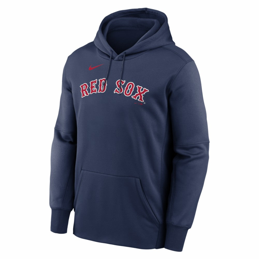 Boston Red Sox Primary Wordmark Therma Hoodie - Navy | Nike