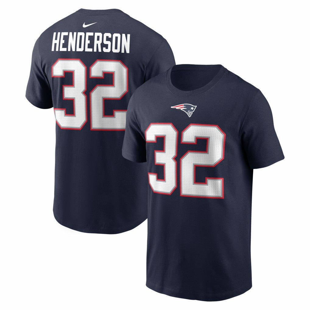 TreVeyon Henderson New England Patriots Name & Number T-Shirt - Navy | Nike cheap