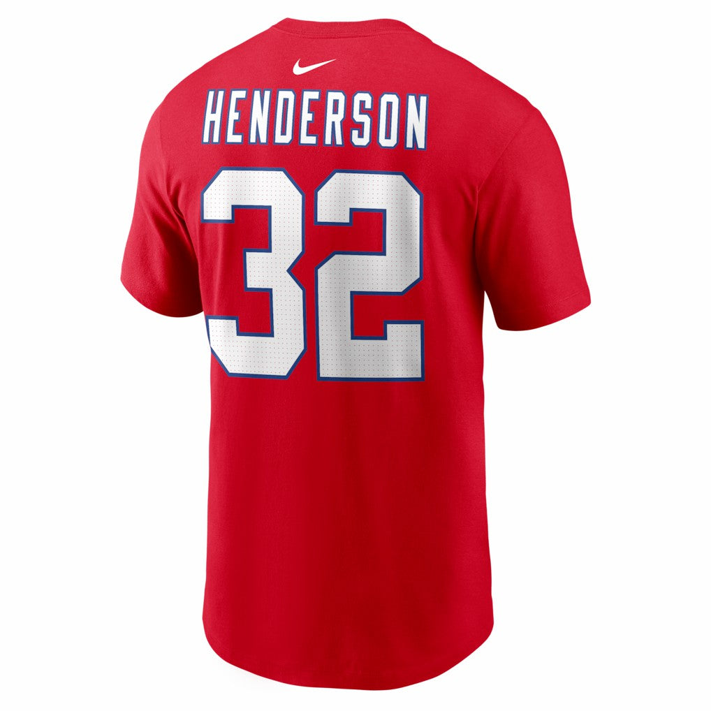TreVeyon Henderson New England Patriots Name & Number T-Shirt - Red | Nike on sale