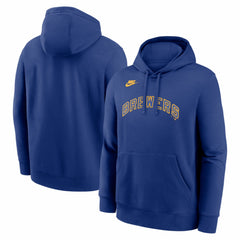 Milwaukee Brewers Cooperstown Collection Wordmark Club Hoodie - Royal | Nike