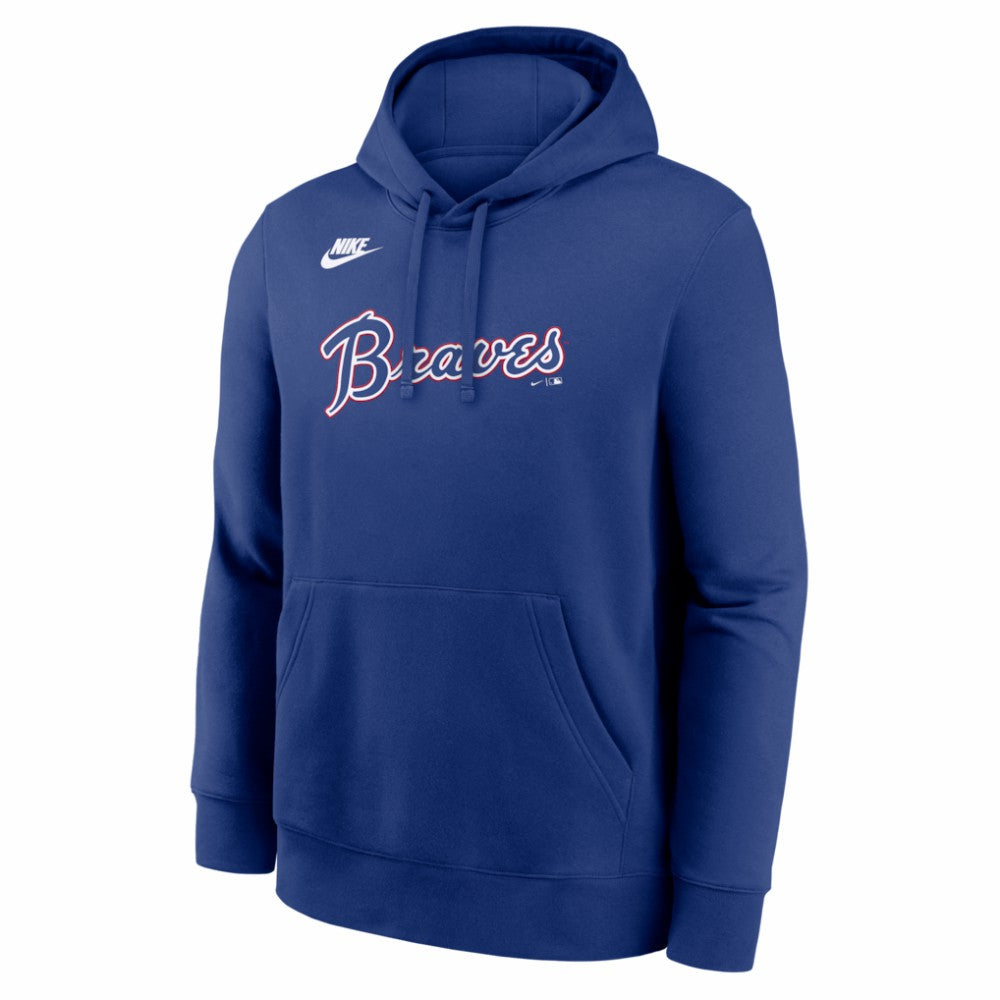 Atlanta Braves Cooperstown Collection Wordmark Club Hoodie - Royal | Nike