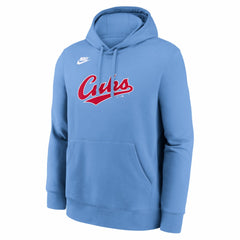 Chicago Cubs Cooperstown Collection Wordmark Club Hoodie - Light Blue | Nike