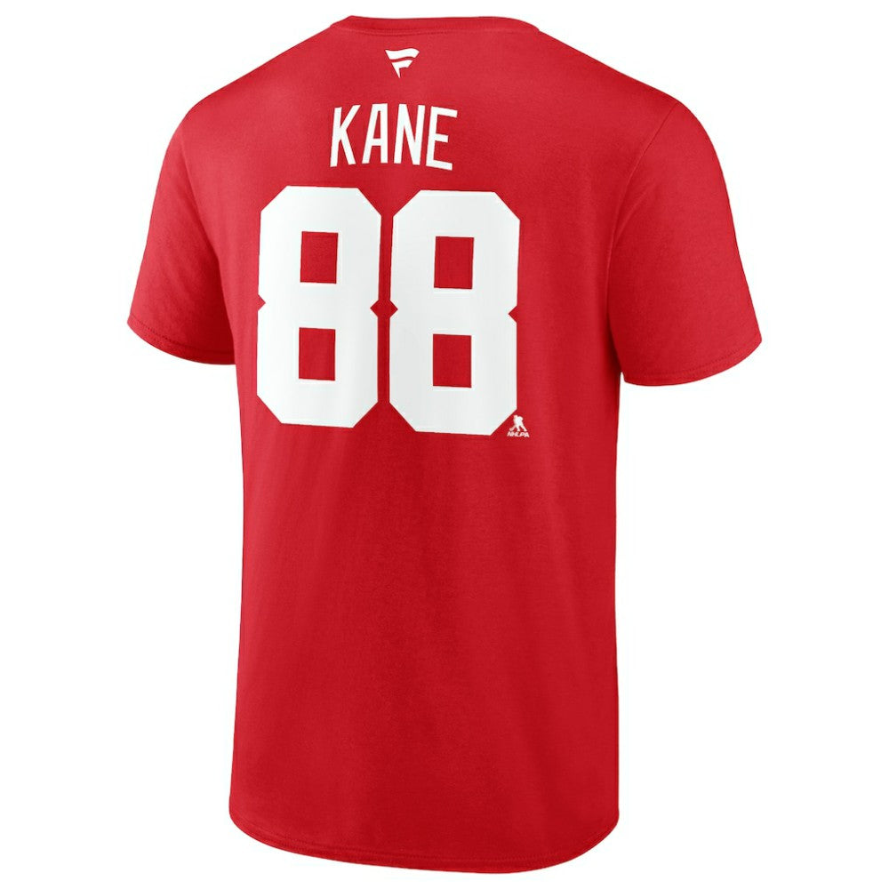 Patrick Kane Detroit Red Wings Fanatics Authentic Stack Name & Number T-Shirt Red