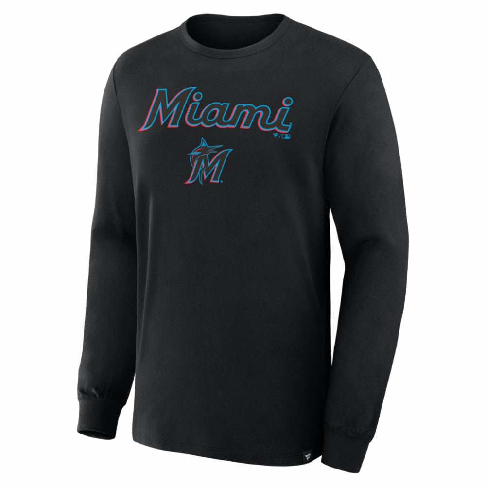 Miami Marlins Lock-Up Legacy Long Sleeve T-Shirt - Black