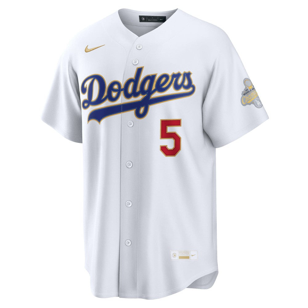 Freddie Freeman Los Angeles Dodgers 2026 Gold Collection Stadium Jersey - White | Nike