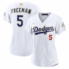 Freddie Freeman Los Angeles Dodgers Women's 2026 Gold Collection Stadium Jersey - White | Nike