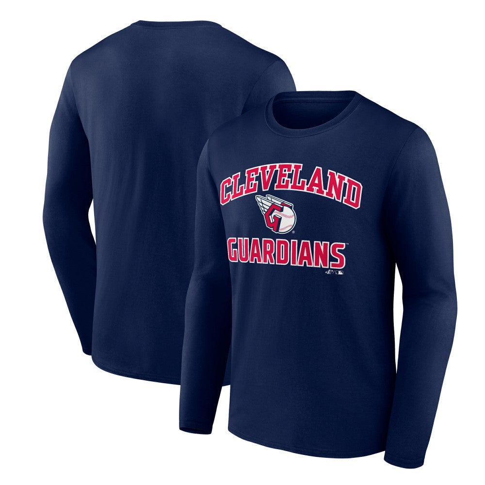 Cleveland Guardians Logo Athletic Heart & Soul Long Sleeve T-Shirt - Navy