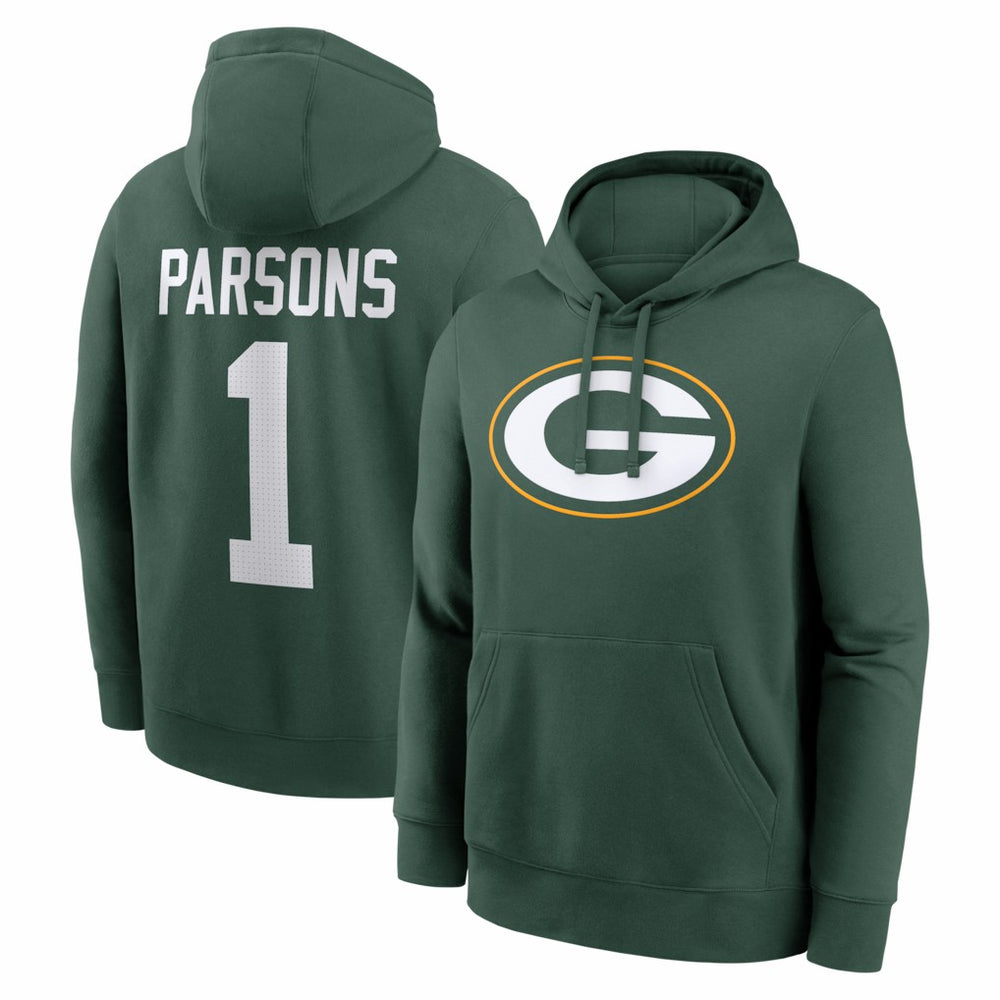 Micah Parsons Green Bay Packers Player Name & Number Fleece Hoodie - Green | Nike for sale
