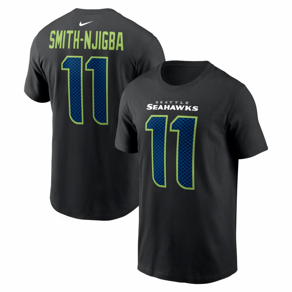 Jaxon Smith-Njigba Seattle Seahawks Carbon Name & Number T-Shirt - Black | Nike outlet