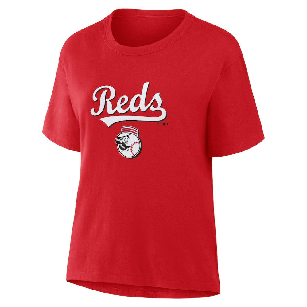 Cincinnati Reds Women's Lockup Legacy T-Shirt - Red