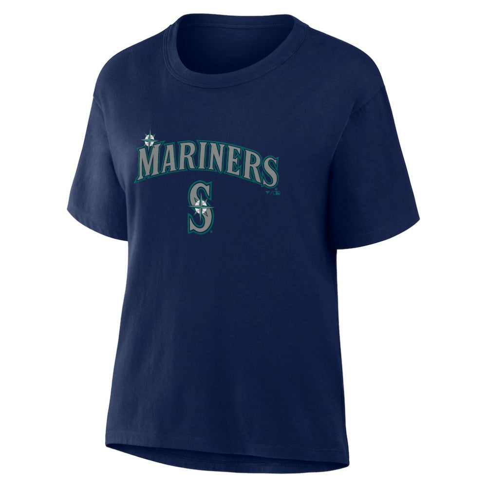 Seattle Mariners Women's Lockup Legacy T-Shirt - Navy