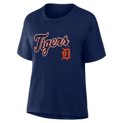 Detroit Tigers Women's Lockup Legacy T-Shirt - Navy