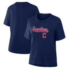 Cleveland Guardians Women's Lockup Legacy T-Shirt - Navy