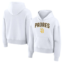 San Diego Padres Women's Lockup Legacy Fleece Hoodie - White