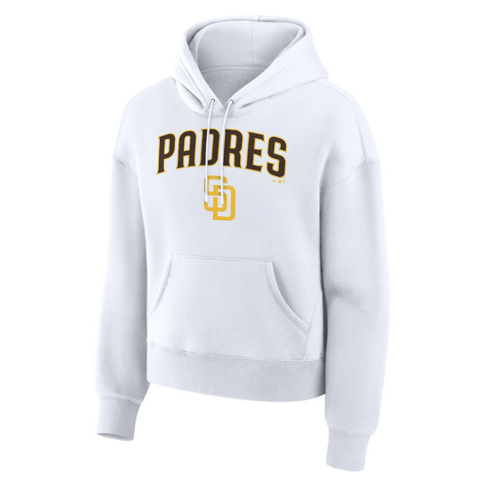 San Diego Padres Women's Lockup Legacy Fleece Hoodie - White
