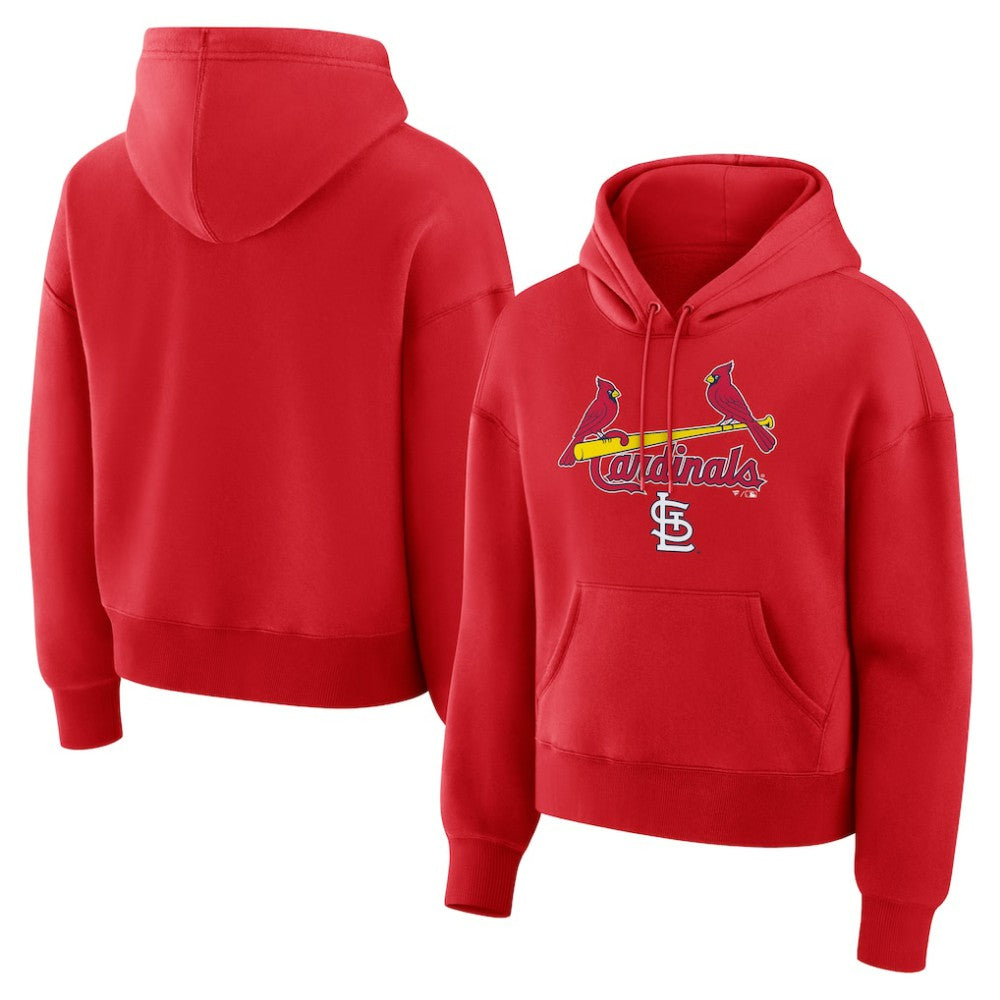 St. Louis Cardinals Women's Lockup Legacy Fleece Hoodie - Red