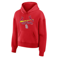 St. Louis Cardinals Women's Lockup Legacy Fleece Hoodie - Red