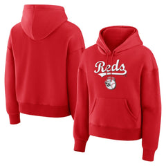 Cincinnati Reds Women's Lockup Legacy Fleece Hoodie - Red