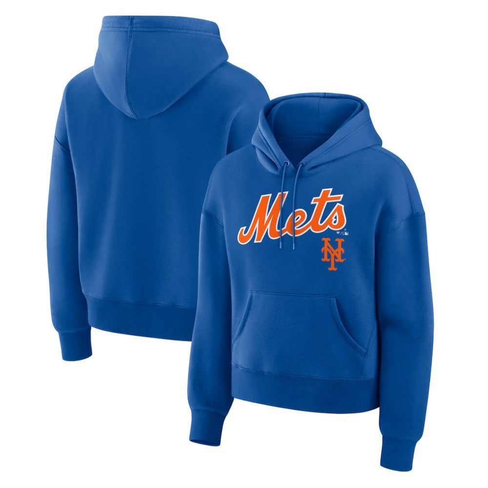 New York Mets Women's Lockup Legacy Fleece Hoodie - Royal