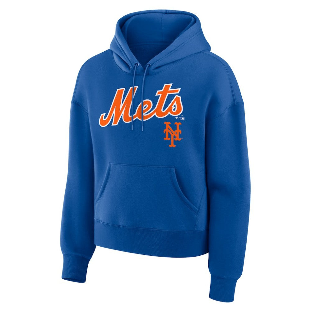 New York Mets Women's Lockup Legacy Fleece Hoodie - Royal