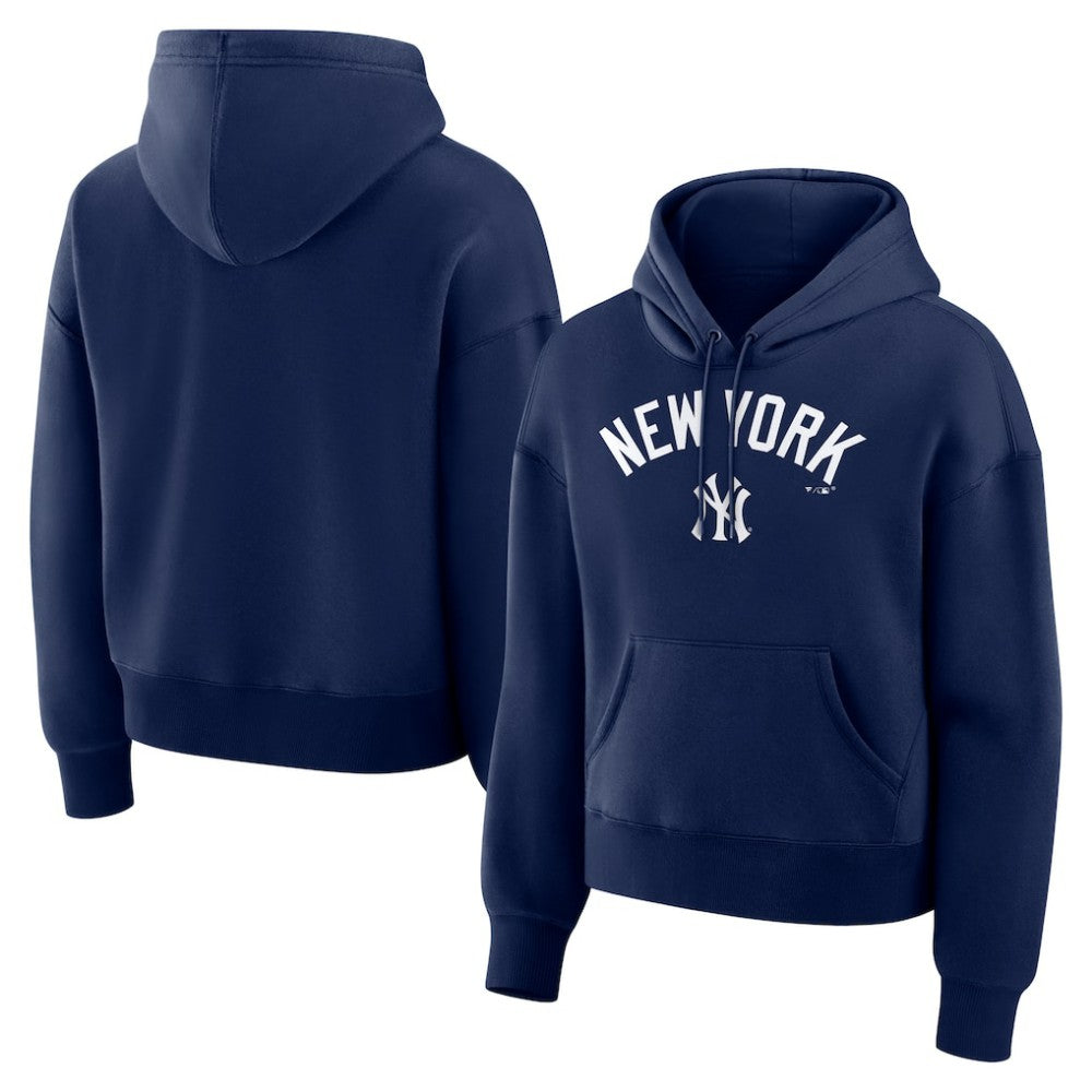New York Yankees Women's Lockup Legacy Fleece Hoodie - Navy