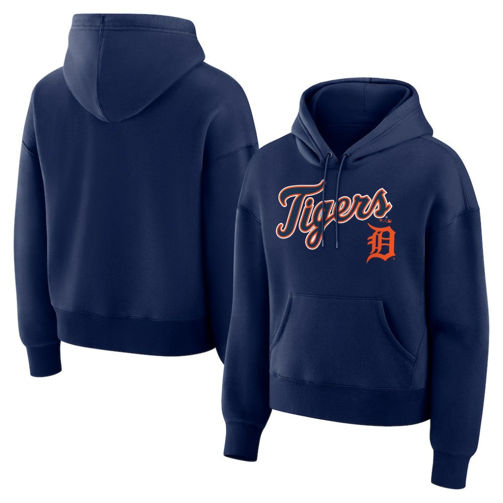 Detroit Tigers Women's Lockup Legacy Fleece Hoodie - Navy