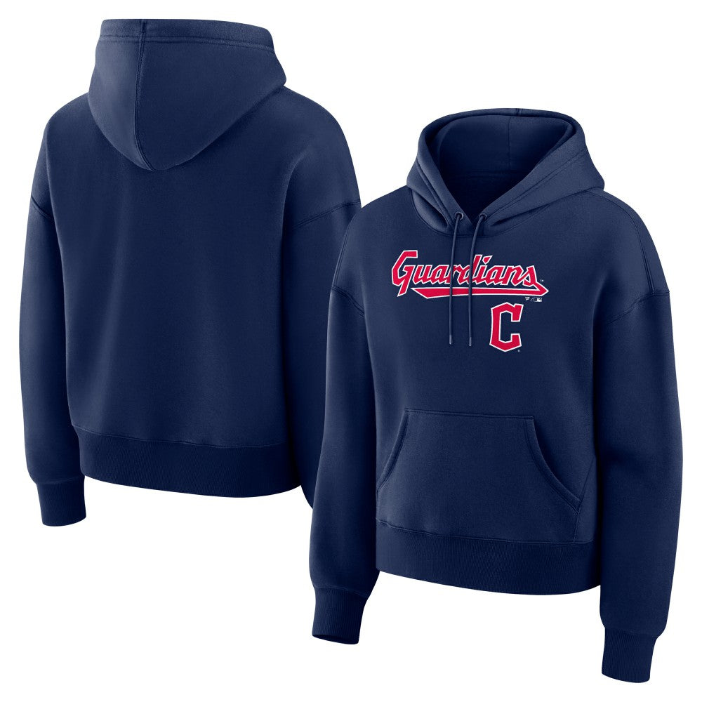 Cleveland Guardians Women's Lockup Legacy Fleece Hoodie - Navy